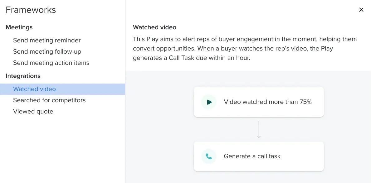 Frameworks dashboard