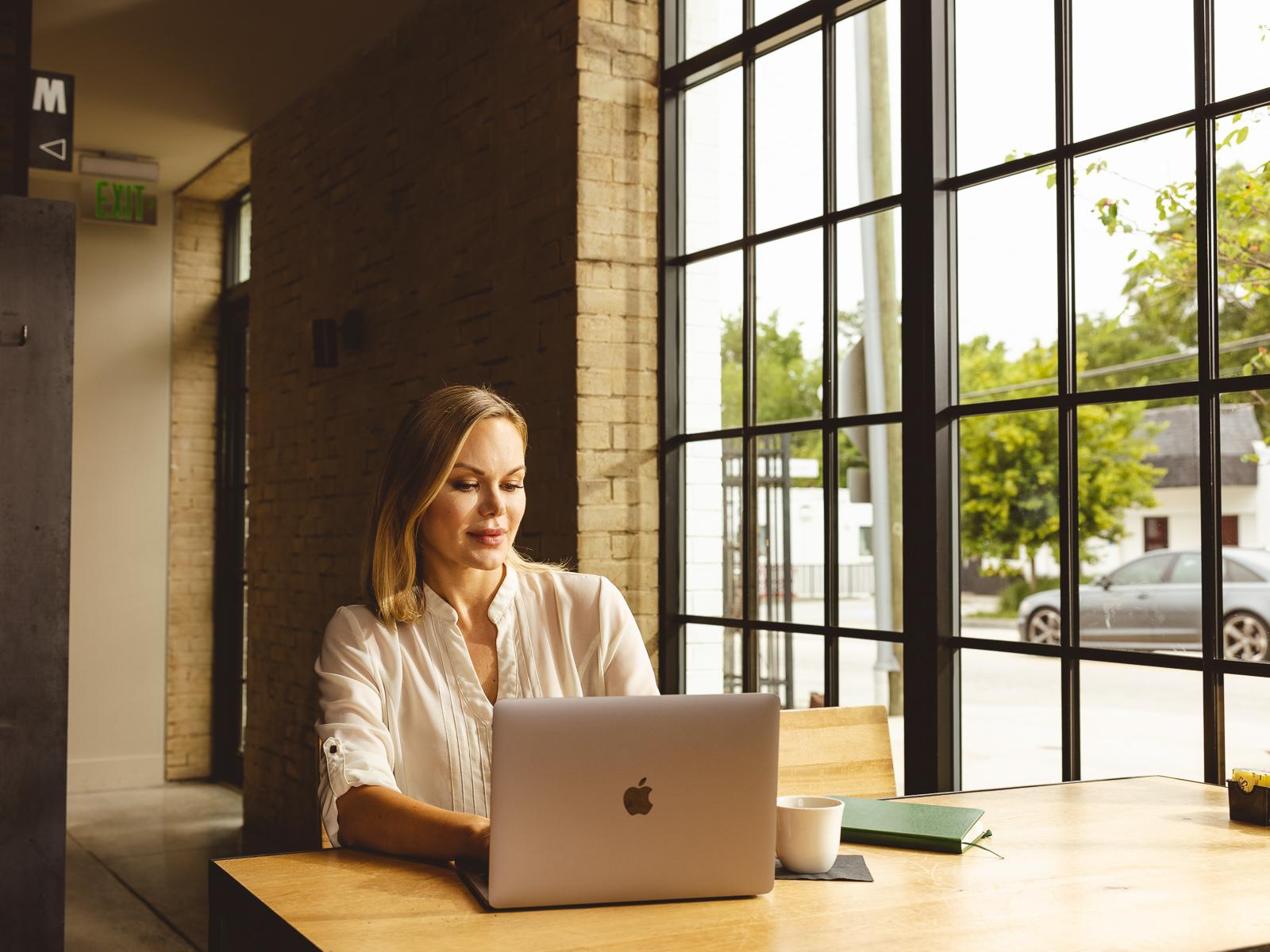 Person working at their laptop