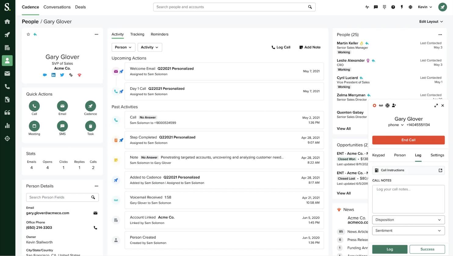 Graphic that shows the contact information management dashboard